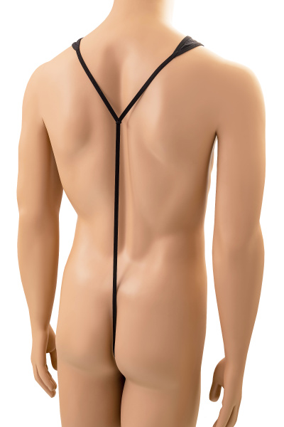 Мужское боди Anais Derrick из ткани с wet-эффектом, черный, M