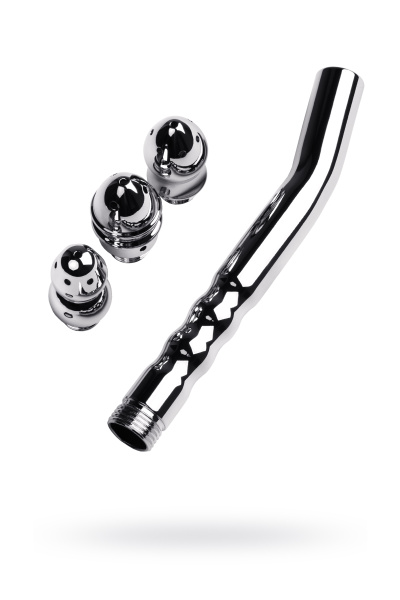 Душ анальный с тремя насадками, TOYFA Metal,  2 см, 154 гр