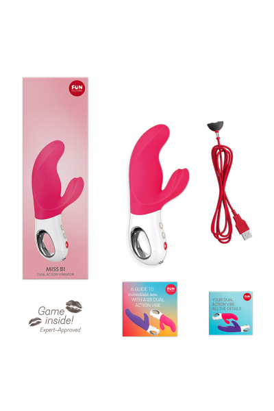 Вибратор Fun  Factory MISS BI, силикон, розовый, 17 см