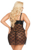 Платье wetlook SoftLine Collection Marion, черный, XXXL