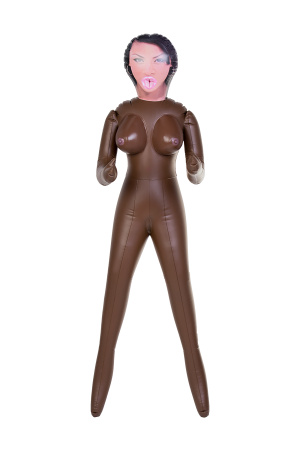 Кукла надувная TOYFA Dolls-X MICHELLE, негритянка, с тремя отверстиями, 160 см