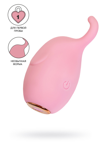 Вибратор Штучки-Дрючки, Mr. Elephant, розовый, силикон, 7,5см