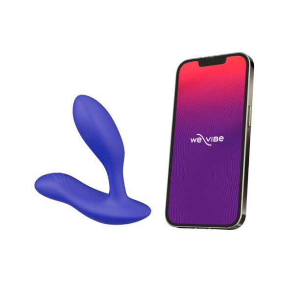 Массажер простаты WE-VIBE Vector голубой,силикон,10,9 см.