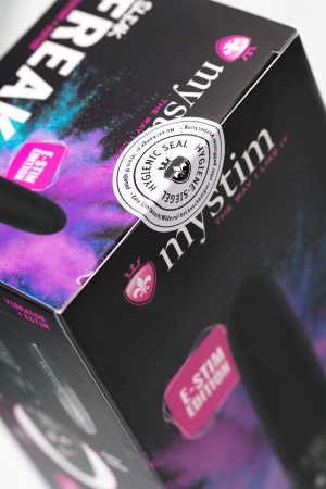 Вибратор Mystim Sleak Freak с электростимуляцией,силикон, черный, 14,5 см