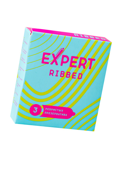Презервативы EXPERT Ribbed, ребристые, 3шт.
