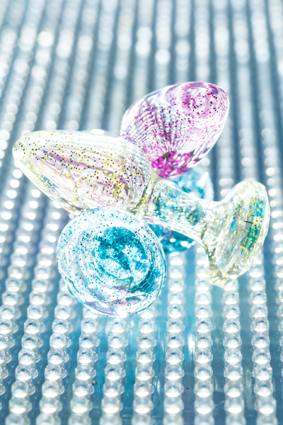 Анальная втулка TOYFA, акрил, голубая, 8 см, Ø 2,8 см