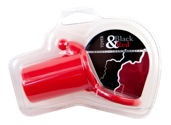 Насадка на пенис BLACK & RED BY TOYFA, со стимуляцией клитора