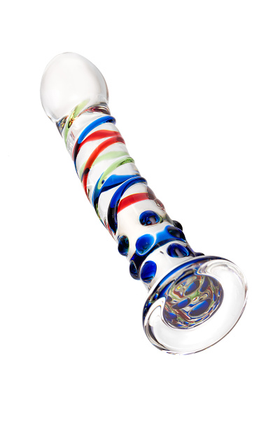 Фаллоимитатор Sexus Glass,стекло, прозрачный, 18 см