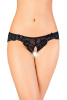 Трусики эротические Erolanta Lingerie Collection кружевные черные, XXL