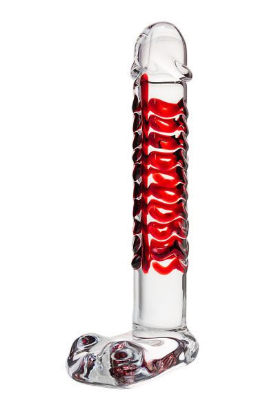 Фаллоимитатор Sexus Glass,стекло, прозрачный, 16см