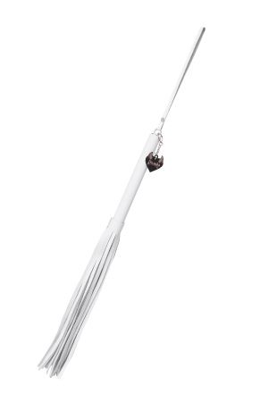 Плеть Pecado BDSM, белая рукоять, белые хлысты