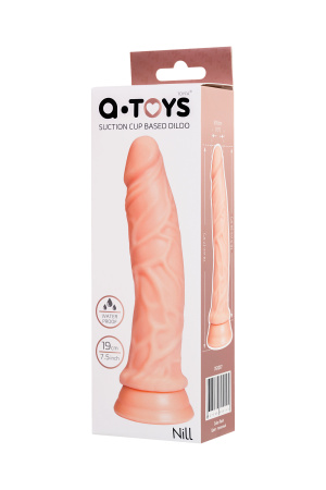 Фаллоимитатор реалистичный с присоской, TOYFA A-Toys Nill, телесный, 18 см, Ø 4,6см