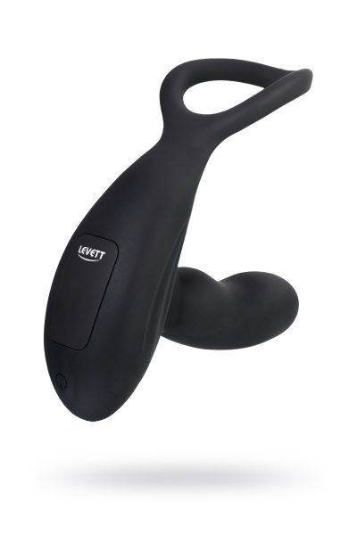 Стимулятор простаты Levett Maud, с пультом ДУ, черный, 15 см