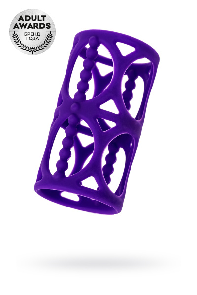 Насадка TOYFA A-Toys, фиолетовая, 7,5 см, Ø 4