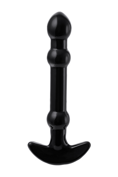 Фаллоимитатор Sexus Glass,стекло, черный, 19 см