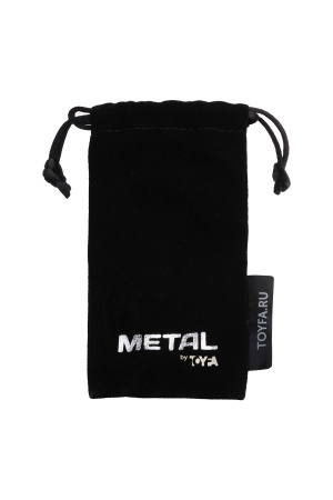 Анальная втулка TOYFA Metall, металл, красная с красным кристал, 7,2 см, Ø2,8 см, 50 гр