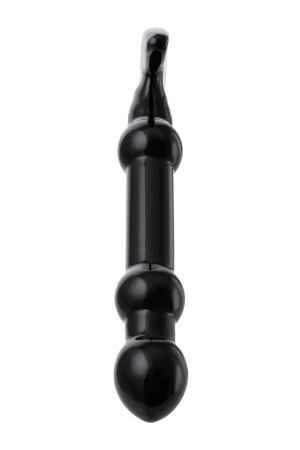 Фаллоимитатор Sexus Glass,стекло, черный, 19 см