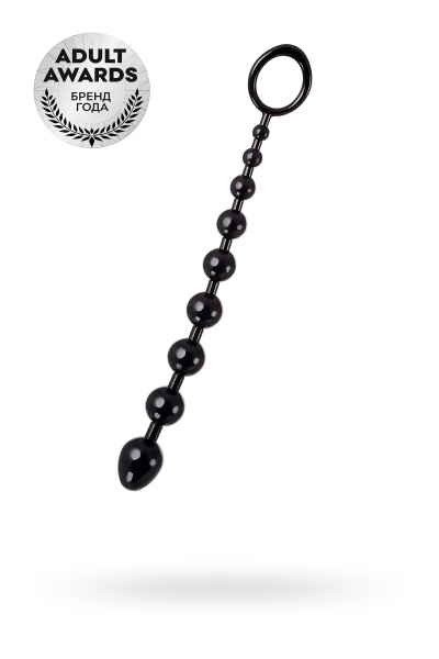 Цепочка анальная TOYFA A-Toys, черная, 23,2 см, Ø 2,7