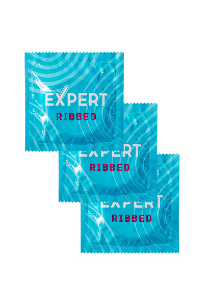 Презервативы EXPERT Ribbed, ребристые, 3шт.