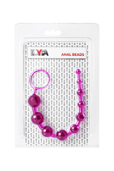 Шарики анальные TOYFA, PVC, фиолетовый, 30 см