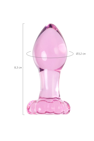 Анальная втулка Sexus Glass, стекло, 8,3 см