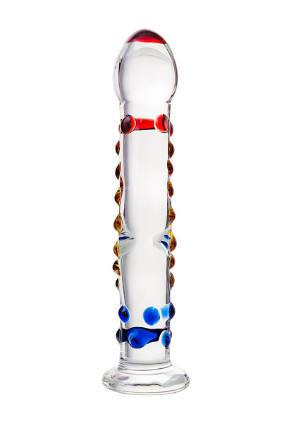 Фаллоимитатор Sexus Glass,стекло, прозрачный, 20 см
