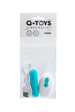 Вибропуля A-toys Tnim, силикон, голубой, 6,5 см